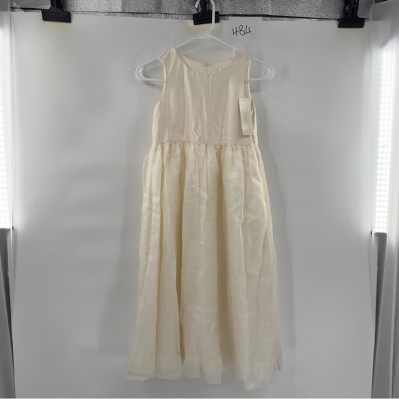 Ann Taylor celebrations cream dress sleeveless size 8 event wedding flower girl - Picture 1 of 12